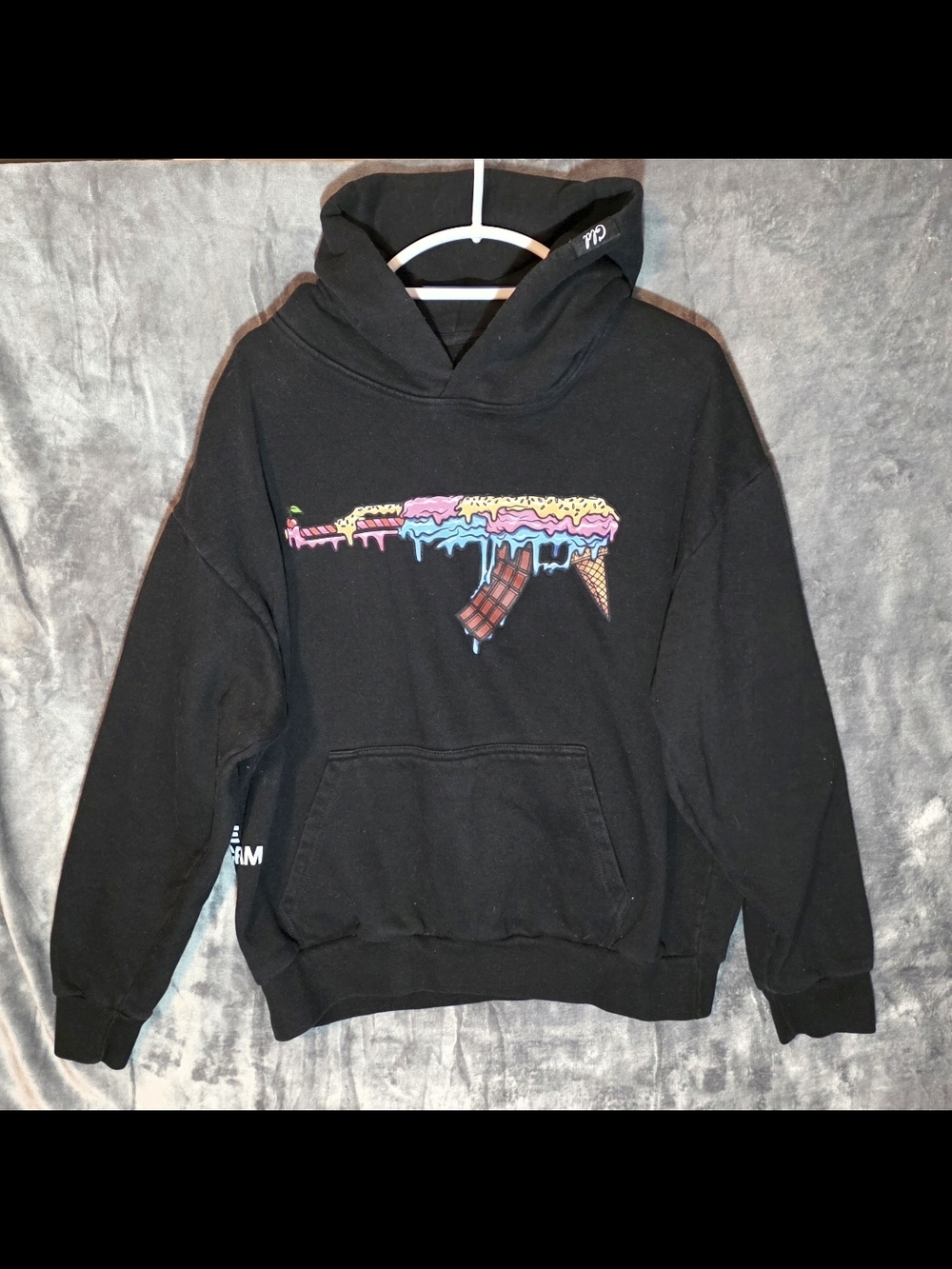 GLD Black Hoodie "Ice Cream Gun"